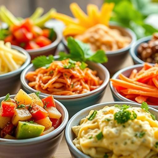 Captura de pantalla del video promocional para 'Alimentación Sana', mostrando platos saludables y coloridos.